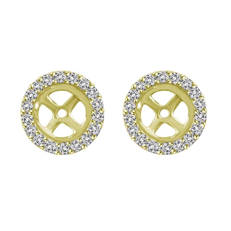 Classic Round Diamond Stud Jackets 1/5ct