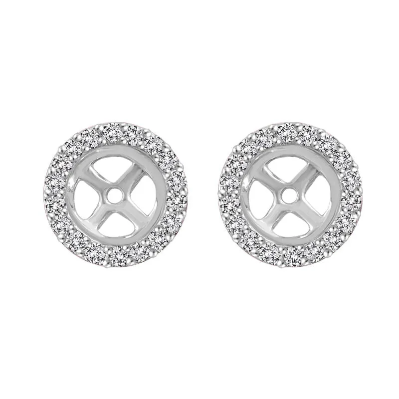 Classic Round Diamond Stud Jackets 1/5ct