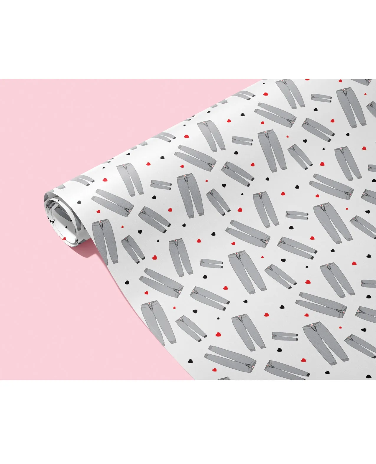 Grey Sweatpants Naughty Wrapping Paper