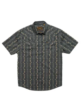 H Bar B Snapshirt Hibiscus Ribbons Antique Black