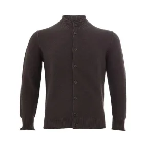 KANGRA Elegant Wool Brown Cardigan for Men