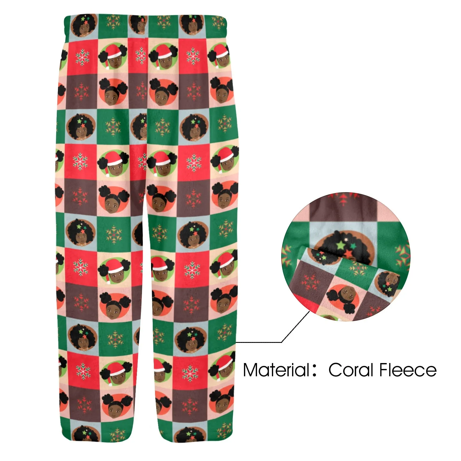 Lil Miss Christmas Little Kids' Coral Fleece Pajama Pants (2-7Y)