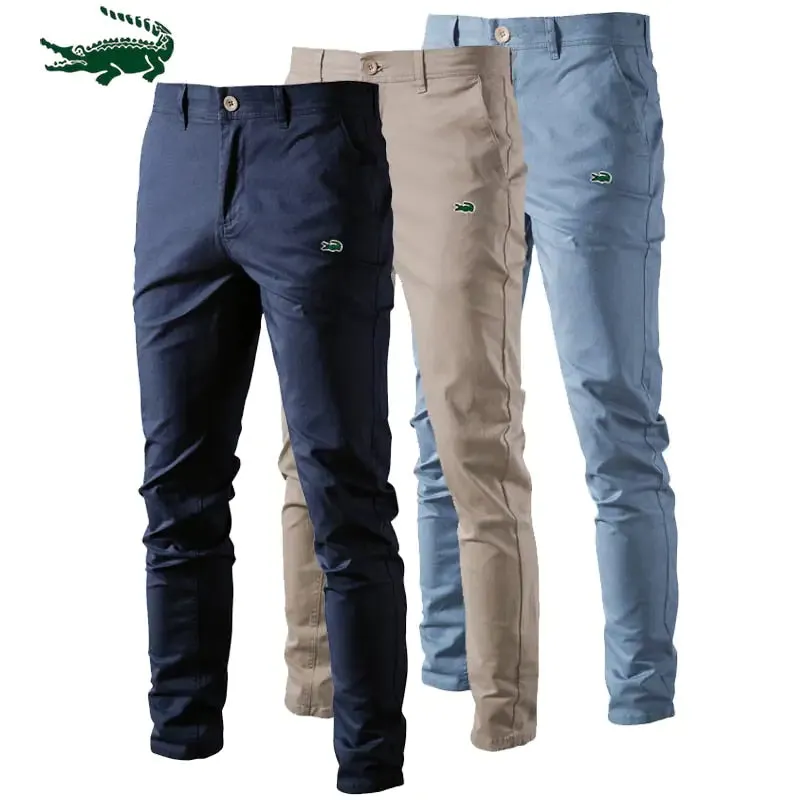 Men's Solid Colour Slim Fit Trousers