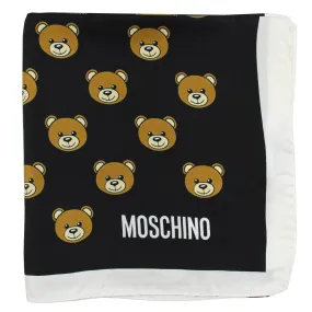 Moschino Scarf All-Over Moschino Teddy Bear - Large Square Silk Foulard SALE