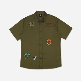 No Worries Work Shirt Olive