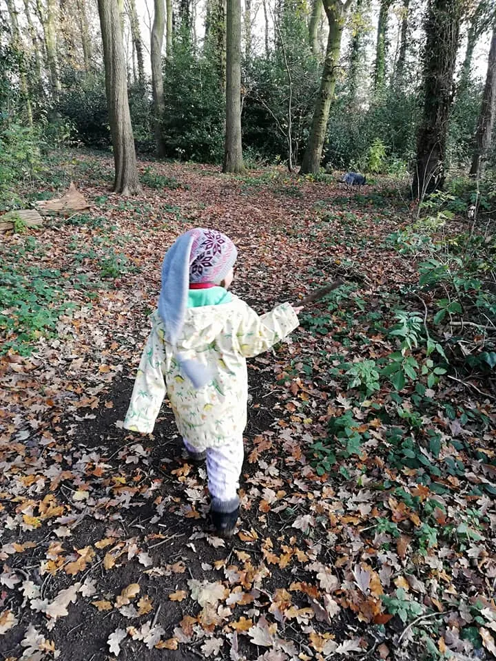 Periwinkle coloured Winter Pixie Hat, fair isle pattern, one size fits all, unisex ski hat