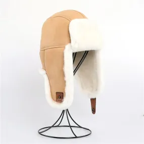 Shearling Wool Bomber Hat