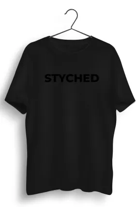 Styched Font All Black Tshirt