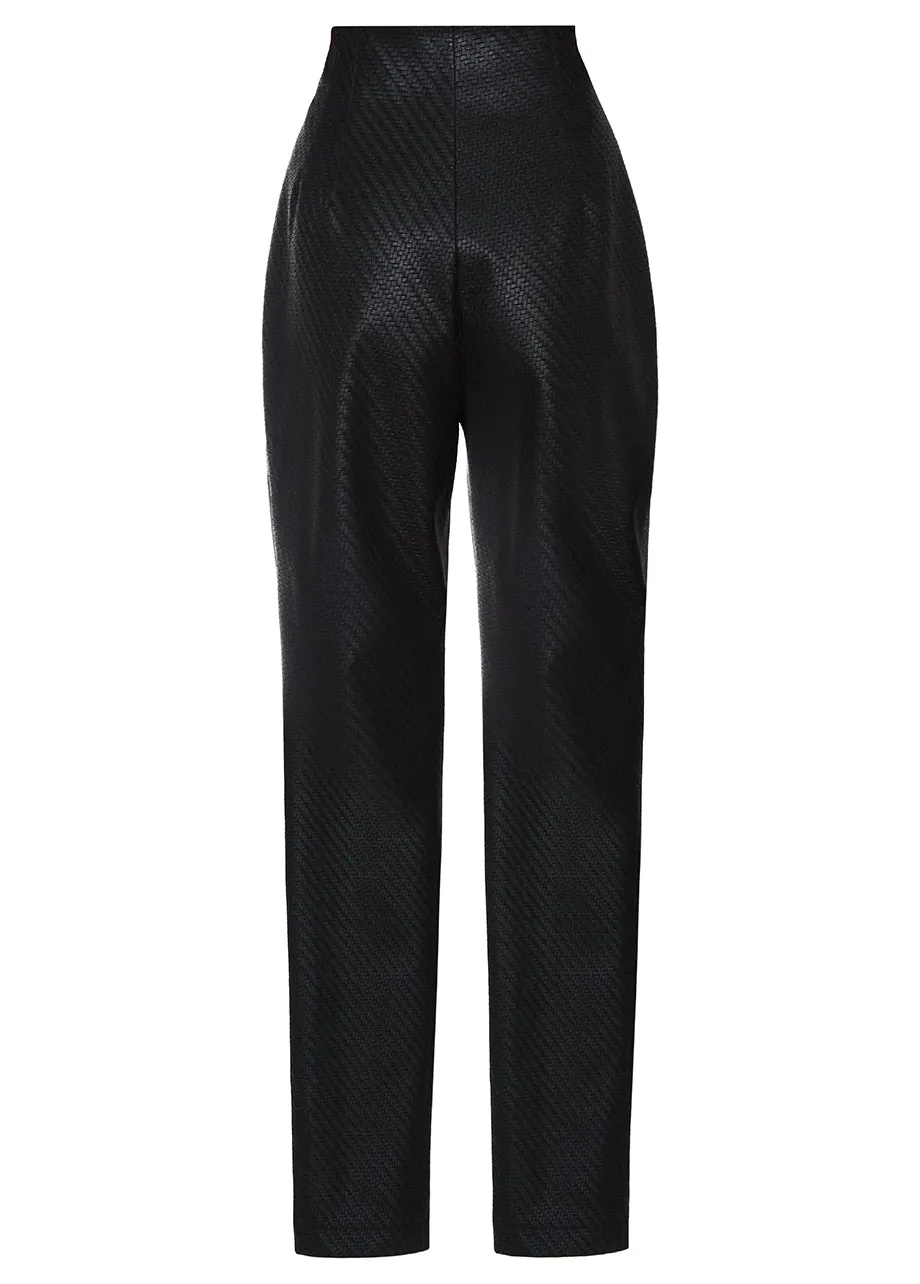 VEGAN LEATHER SPY PANTS