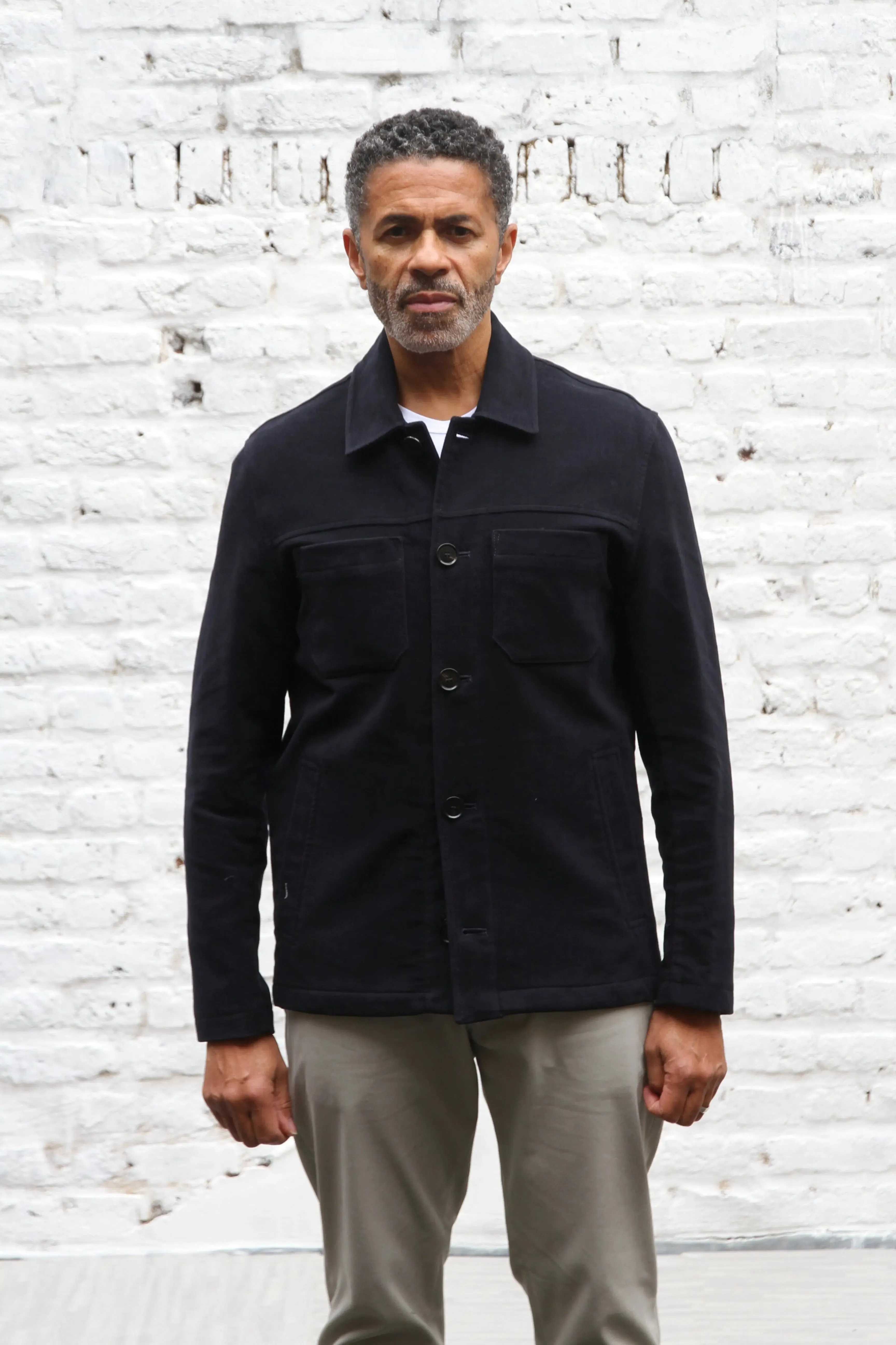 Wilkes Shacket - Navy Moleskin